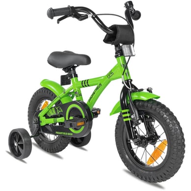 PROMETHEUS BICYCLES® Kinderfahrrad 12" mit Stützräder, grün-schwarz von Prometheus Bicycles