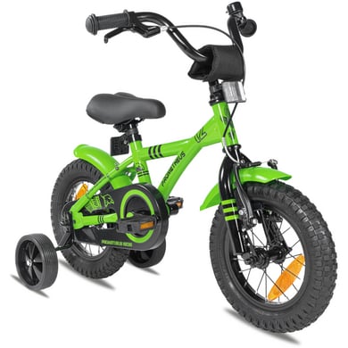 PROMETHEUS BICYCLES® GREEN HAWK Kinderfahrrad 12 , Grün & Schwarz ab 3 Jahre mit Stützräder von Prometheus Bicycles