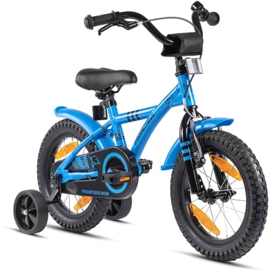 PROMETHEUS BICYCLES® HAWK Kinderfahrrad 14 , Blau-Schwarz mit Stützrädern von Prometheus Bicycles