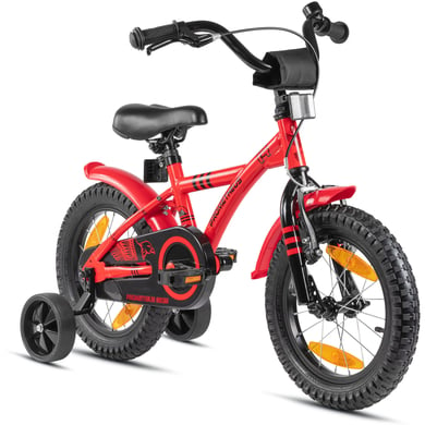 PROMETHEUS BICYCLES® HAWK Kinderfahrrad 14 , Rot-Schwarz mit Stützrädern von Prometheus Bicycles