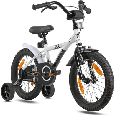 PROMETHEUS BICYCLES® Kinderfahrrad 16" mit Stützräder, weiß-schwarz von Prometheus Bicycles