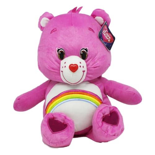 Promo-Dis Die Glücksbärchis - Care Bear - 40 cm Hurrabärchi - rosa Plüschtier ab 3 Jahren von Promo-Dis