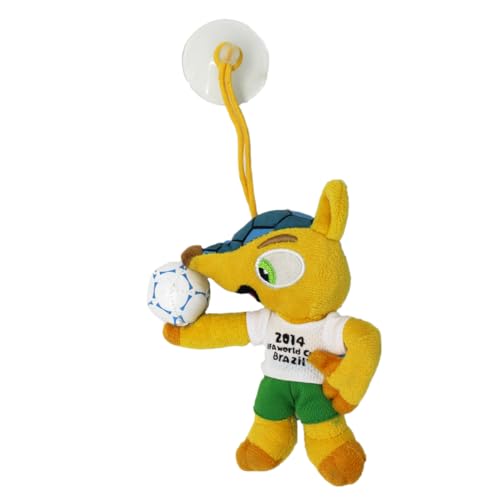 Promo-Dis Fuleco - 13 cm mit Saugnapf, Ball auf der Hand, Plüschmaskottchen der Fussball Weltmeisterschaft 2014 in Brasilien von Promo-Dis