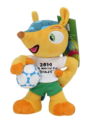 Promo-Dis Fuleco - 22 cm, Ball unterm Arm, Plüschmaskottchen der Fussball Weltmeisterschaft 2014 in Brasilien von Promo-Dis