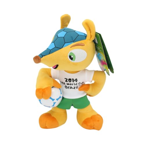 Promo-Dis Fuleco - 25 cm, Ball unterm Arm, Plüschmaskottchen der Fussball Weltmeisterschaft 2014 in Brasilien von Promo-Dis