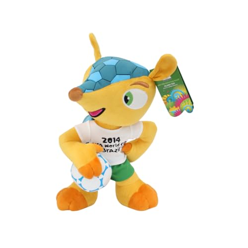 Promo-Dis Fuleco - 35 cm, Ball unterm Arm, Plüschmaskottchen der Fussball Weltmeisterschaft 2014 in Brasilien von Promo-Dis