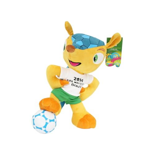 Promo-Dis Fuleco - 35 cm, Ball unterm Fuss, Plüschmaskottchen der Fussball Weltmeisterschaft 2014 in Brasilien von Promo-Dis