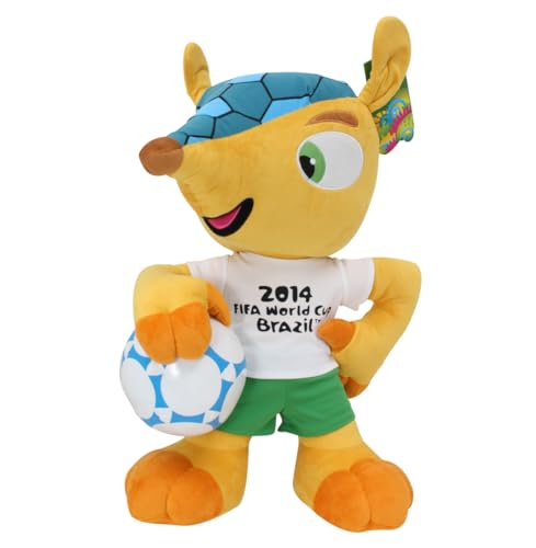 Promo-Dis Fuleco - Ball unterm Arm, 52 cm, Plüschmaskottchen der Fussball Weltmeisterschaft 2014 in Brasilien von Promo-Dis