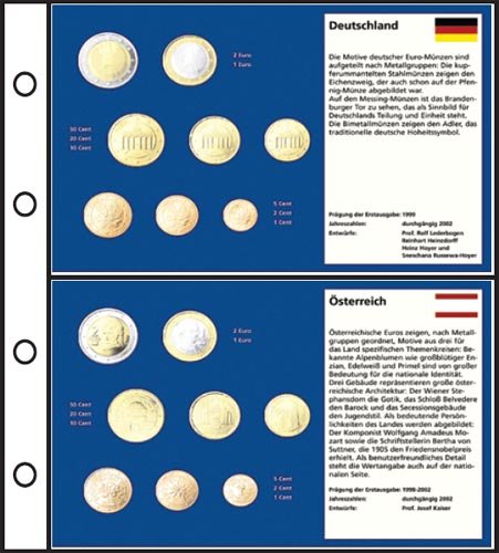 Prophila Collection 6 Stück Euro-Vordruck-Tabletts Deutschland, Österreich, Belgien, Niederlande, Luxemburg, Frankreich von Prophila Collection