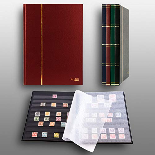 Prophila 16 schwarze Seiten A4 Leuchtturm Briefmarken-Einsteckbuch rot Prophila 16 schwarze Seiten A4 Leuchtturm Briefmarken-Einsteckbuch rot von Prophila