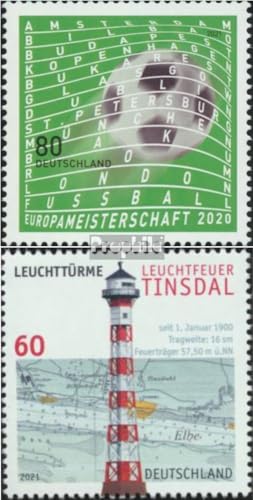 BRD (BR.Deutschland) 3611,3615 (kompl.Ausg.) gestempelt 2021 Fußball-EM, Leuchtturm (Briefmarken für Sammler) Leuchttürme von Prophila Collection