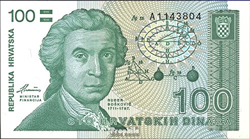Kroatien Pick-Nr: 20a bankfrisch 1991 100 Dinar (Banknoten für Sammler) von Prophila Collection
