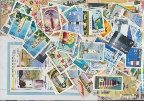 Motive 100 Verschiedene Leuchttürme Briefmarken (Briefmarken für Sammler) Leuchttürme von Prophila Collection