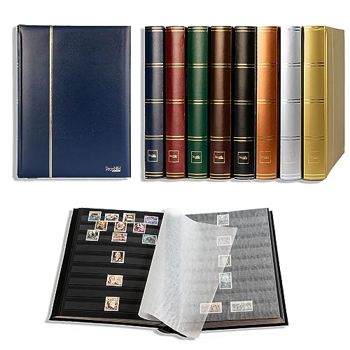Prophila 60 Schwarze Seiten Briefmarkenalbum Einsteckbuch wattierter Blauer Einband Prophila 60 Schwarze Seiten Briefmarkenalbum Einsteckbuch wattierter Blauer Einband von Prophila Collection