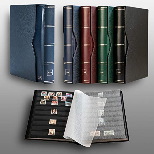 Prophila 60 Schwarze Seiten Briefmarkenalbum wattiert mit Kassette blau Prophila 60 Schwarze Seiten Briefmarkenalbum wattiert mit Kassette blau von Prophila Collection