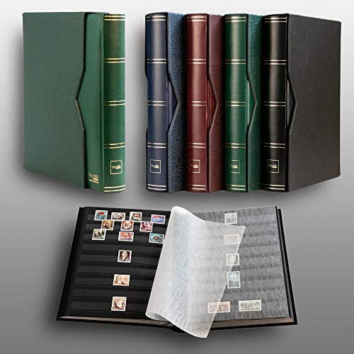 Prophila 60 Schwarze Seiten Briefmarkenalbum wattiert mit Kassette grün Prophila 60 Schwarze Seiten Briefmarkenalbum wattiert mit Kassette grün von Prophila Collection