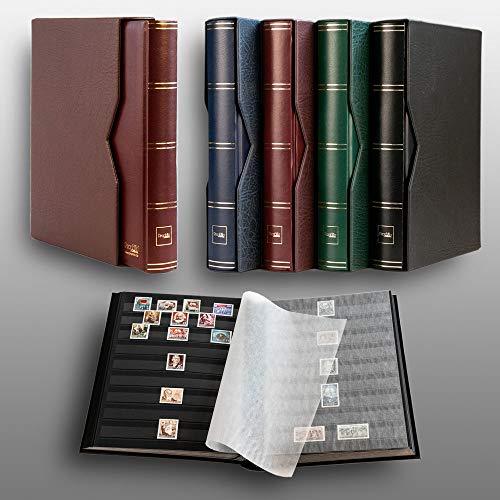 Prophila 60 Schwarze Seiten Briefmarkenalbum wattiert mit Kassette rot Prophila 60 Schwarze Seiten Briefmarkenalbum wattiert mit Kassette rot von Prophila Collection