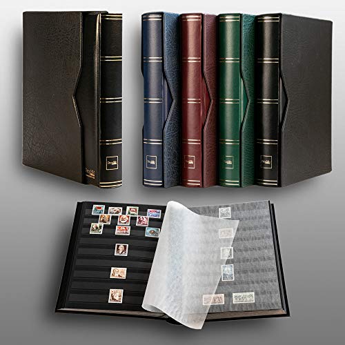 Prophila 60 Schwarze Seiten Briefmarkenalbum wattiert mit Kassette schwarz Prophila 60 Schwarze Seiten Briefmarkenalbum wattiert mit Kassette schwarz von Prophila Collection