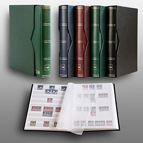 Prophila 60 weiße Seiten Briefmarkenalbum wattiert mit Kassette grün Prophila 60 weiße Seiten Briefmarkenalbum wattiert mit Kassette grün von Prophila Collection