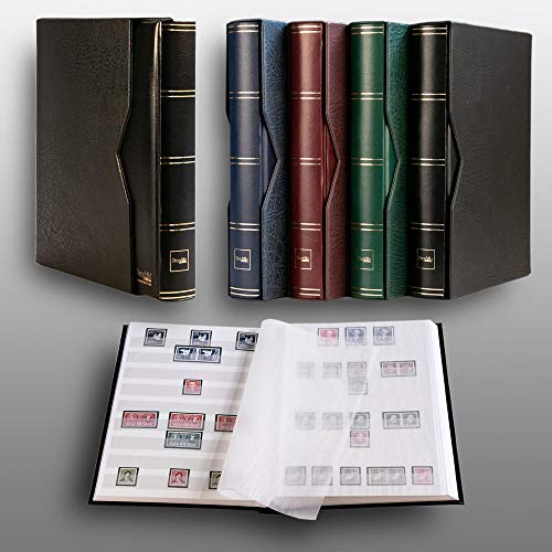 Prophila 60 weiße Seiten Briefmarkenalbum wattiert mit Kassette schwarz Prophila 60 weiße Seiten Briefmarkenalbum wattiert mit Kassette schwarz von Prophila Collection