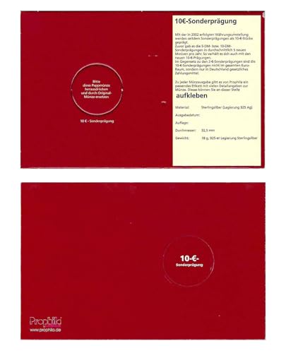Prophila Collection 100 Münz-Tabletts für 10-€URO-Münzen von Prophila Collection