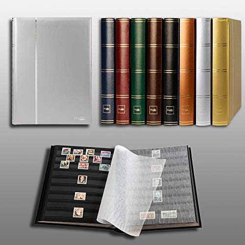 Prophila Collection 64 Schwarze Seiten Briefmarkenalbum Einsteckbuch wattierter silberner Einband Prophila Collection 64 Schwarze Seiten Briefmarkenalbum Einsteckbuch wattierter silberner Einband von Prophila Collection