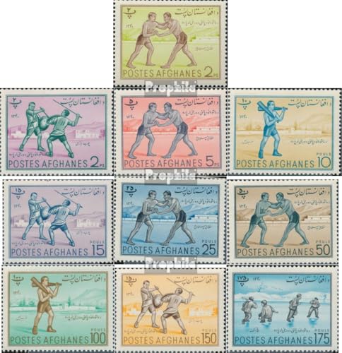 Prophila Collection Afghanistan 530-539 (kompl.Ausg.) postfrisch ** MNH 1961 Kinderspiele (Briefmarken für Sammler) Kampfsport (Boxen/Fechten/Ringen/Karate …) von Prophila Collection