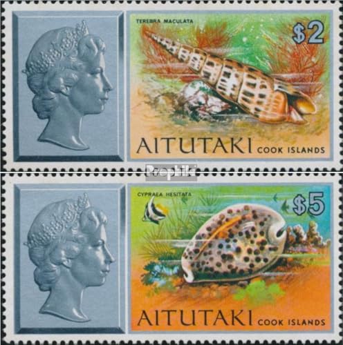 Prophila Collection Aitutaki 137-138 (kompl.Ausg.) postfrisch ** MNH 1975 Weichtiere des Meeres (Briefmarken für Sammler) Wassertiere von Prophila Collection