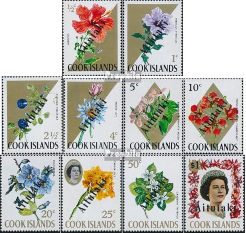 Prophila Collection Aitutaki 31-40 (kompl.Ausg.) postfrisch ** MNH 1972 Cook Inseln (Briefmarken für Sammler) Pflanzen/Pilze von Prophila Collection