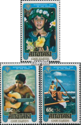 Prophila Collection Aitutaki 313-315 (kompl.Ausg.) postfrisch ** MNH 1979 Jahr des Kindes (Briefmarken für Sammler) Musik/Tanz von Prophila Collection