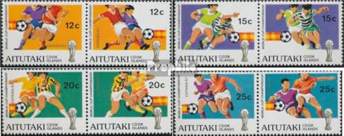 Prophila Collection Aitutaki 412-419 Paare (kompl.Ausg.) postfrisch ** MNH 1981 Fußball WM Spanien (Briefmarken für Sammler) Fußball von Prophila Collection
