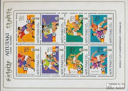 Prophila Collection Aitutaki Block33 (kompl.Ausg.) postfrisch ** MNH 1981 Fußball WM Spanien (Briefmarken für Sammler) Fußball von Prophila Collection