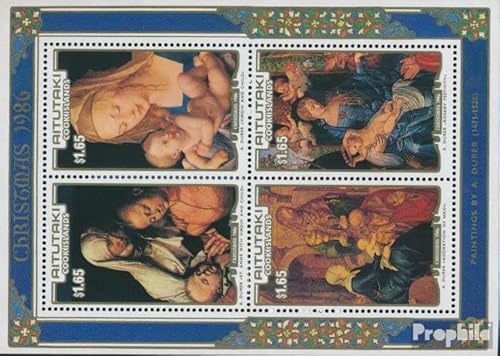 Prophila Collection Aitutaki Block66 (kompl.Ausg.) postfrisch ** MNH 1986 Weihnachten (Briefmarken für Sammler) Weihnachten von Prophila Collection