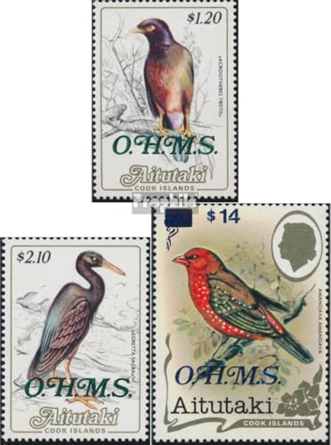 Prophila Collection Aitutaki D38-D40 (kompl.Ausg.) postfrisch ** MNH 1988 Dienstmarken - Vögel (Briefmarken für Sammler) Vögel von Prophila Collection