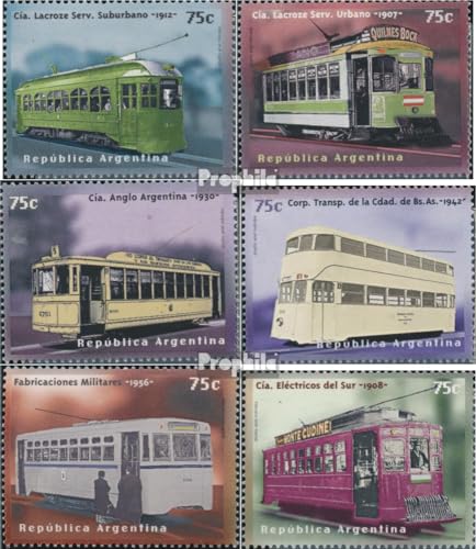 Prophila Collection Argentinien 2356-2361 (kompl.Ausg.) postfrisch ** MNH 1997 Elektrische Straßenbahn (Briefmarken für Sammler) Eisenbahn/Seilbahn von Prophila Collection