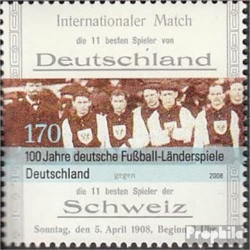 Prophila Collection BRD (BR.Deutschland) 2659 (kompl.Ausg.) postfrisch ** MNH 2008 Fußball-Länderspiele (Briefmarken für Sammler) Fußball von Prophila Collection