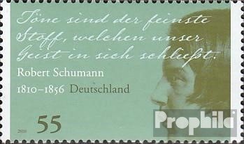 Prophila Collection BRD (BR.Deutschland) 2797 (kompl.Ausg.) postfrisch ** MNH 2010 Robert Schumann (Briefmarken für Sammler) Musik/Tanz von Prophila Collection