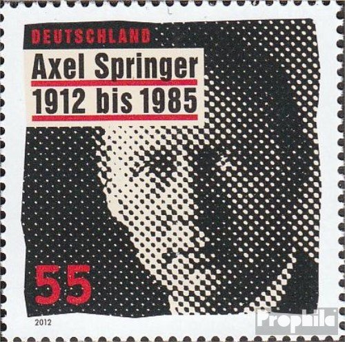 Prophila Collection BRD (BR.Deutschland) 2927 (kompl.Ausg.) postfrisch ** MNH 2012 Axel Springer (Briefmarken für Sammler) von Prophila Collection
