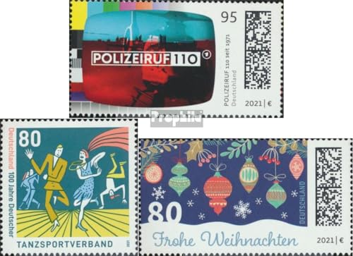 Prophila Collection BRD (BR.Deutschland) 3638,3639,3640 (kompl.Ausg.) gestempelt 2021 Polizeiruf 110, Tanz, Weihnachten (Briefmarken für Sammler) Musik/Tanz von Prophila Collection