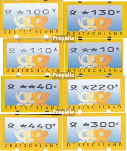 Prophila Collection BRD (BR.Deutschland) ATM3.2 Satz TS1 (10,40,100,110,130,220,300,440 Nominale) postfrisch ** MNH 1999 Automatenmarke (Briefmarken für Sammler) von Prophila Collection
