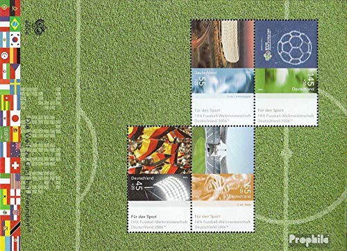 Prophila Collection BRD (BR.Deutschland) Block67 (kompl.Ausg.) Ersttagssonderstempel gestempelt 2006 Sport (Briefmarken für Sammler) Fußball von Prophila Collection