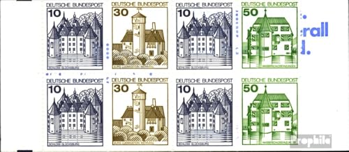 Prophila Collection BRD (BR.Deutschland) MH22ad K3 mZ mit Zählbalken (kompl.Ausg.) postfrisch ** MNH 1980 Burgen und Schlösser (Briefmarken für Sammler) von Prophila Collection
