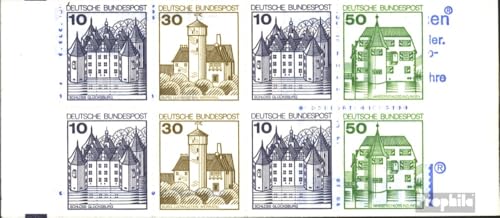 Prophila Collection BRD (BR.Deutschland) MH22y K2 mZ mit Zählbalken (kompl.Ausg.) HAWID höher als Postscheckkonto postfrisch ** MNH 1980 Burgen und Schlösser (Briefmarken für Sammler) von Prophila Collection
