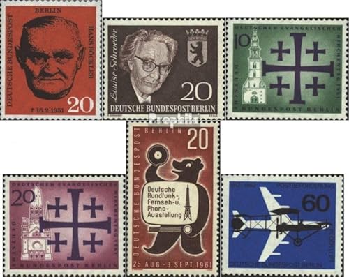 Prophila Collection Berlin (West) 197,198,215-216,217,230 (kompl.Ausg.) gestempelt 1961/62 Flugzeug, Kirchentag u.a. (Briefmarken für Sammler) Flugzeuge/Ballons/Zeppeline/Luftfahrt von Prophila Collection