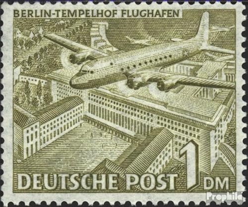 Prophila Collection Berlin (West) 57b postfrisch ** MNH 1949 Berliner Bauten (Briefmarken für Sammler) Flugzeuge/Ballons/Zeppeline/Luftfahrt von Prophila Collection