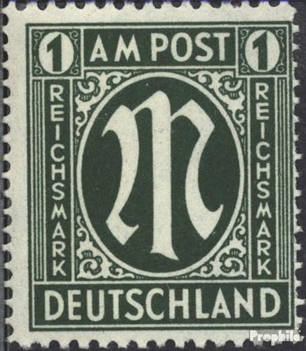 Prophila Collection Bizone (Alliierte Besetzung) 35B geprüft gestempelt 1945 AM-Post (Briefmarken für Sammler) von Prophila Collection