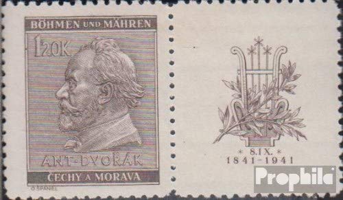 Prophila Collection Böhmen und Mähren WZd21 postfrisch ** MNH 1941 Dvorak (Briefmarken für Sammler) Musik/Tanz von Prophila Collection