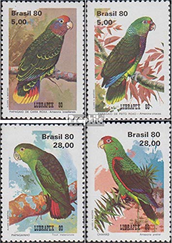 Prophila Collection Brasilien 1789-1792 (kompl.Ausg.) postfrisch ** MNH 1980 Papageien (Briefmarken für Sammler) Vögel von Prophila Collection