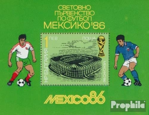 Prophila Collection Bulgarien Block166A (kompl.Ausg.) postfrisch ** MNH 1986 Fußball WM Mexico 86 (Briefmarken für Sammler) Fußball von Prophila Collection