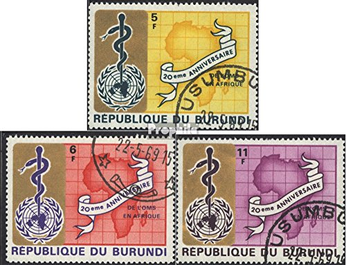 Prophila Collection Burundi 466A-468A (kompl.Ausg.) gestempelt 1969 20 Jahre WHO (Briefmarken für Sammler) Gesundheit von Prophila Collection